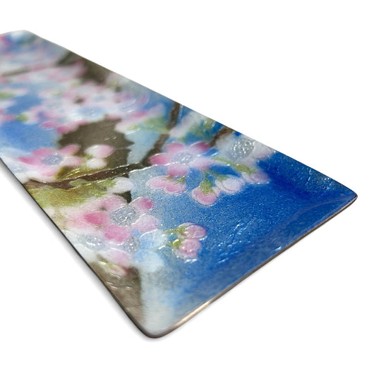 【七宝焼き】創作七宝 122-18「ペン皿(小)新桜」