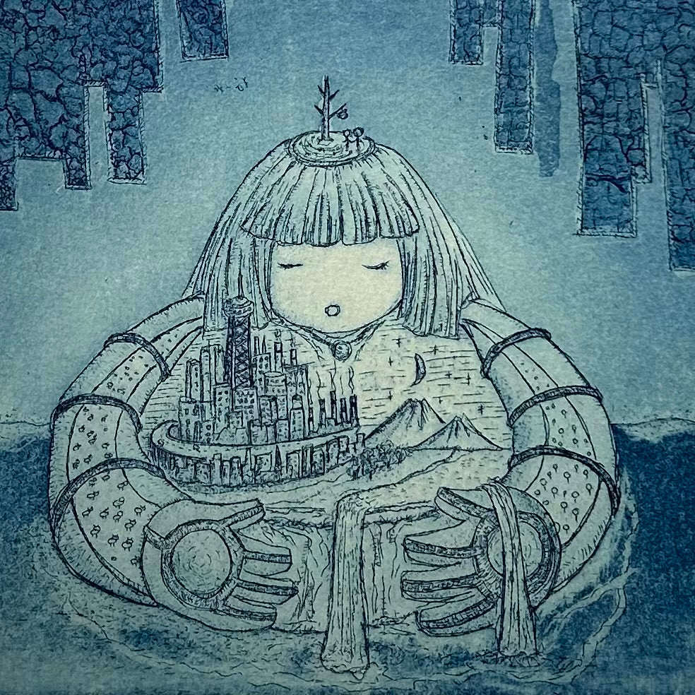 【オリジナル銅版画】前田 勝弘(Katsuhiro MAEDA)「カカエキレナイものがたり(ed. 2/10)」