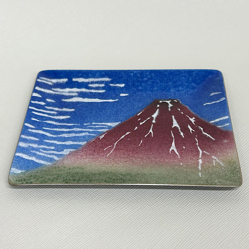 日の出工芸社(Hinode Kogei)「七宝焼 飾皿43 富嶽」