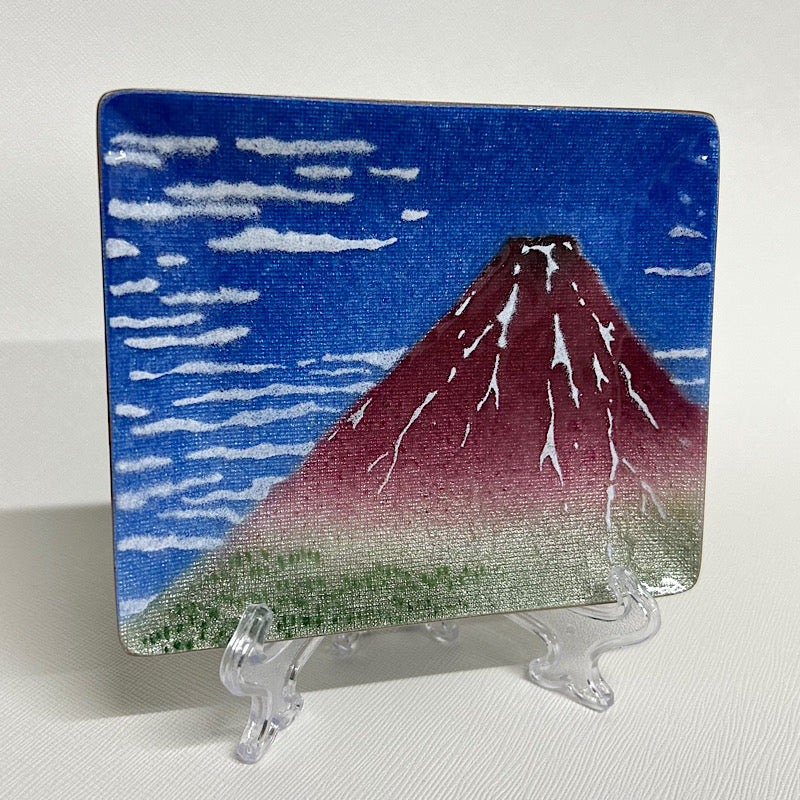 日の出工芸社(Hinode Kogei)「七宝焼 飾皿43 富嶽」