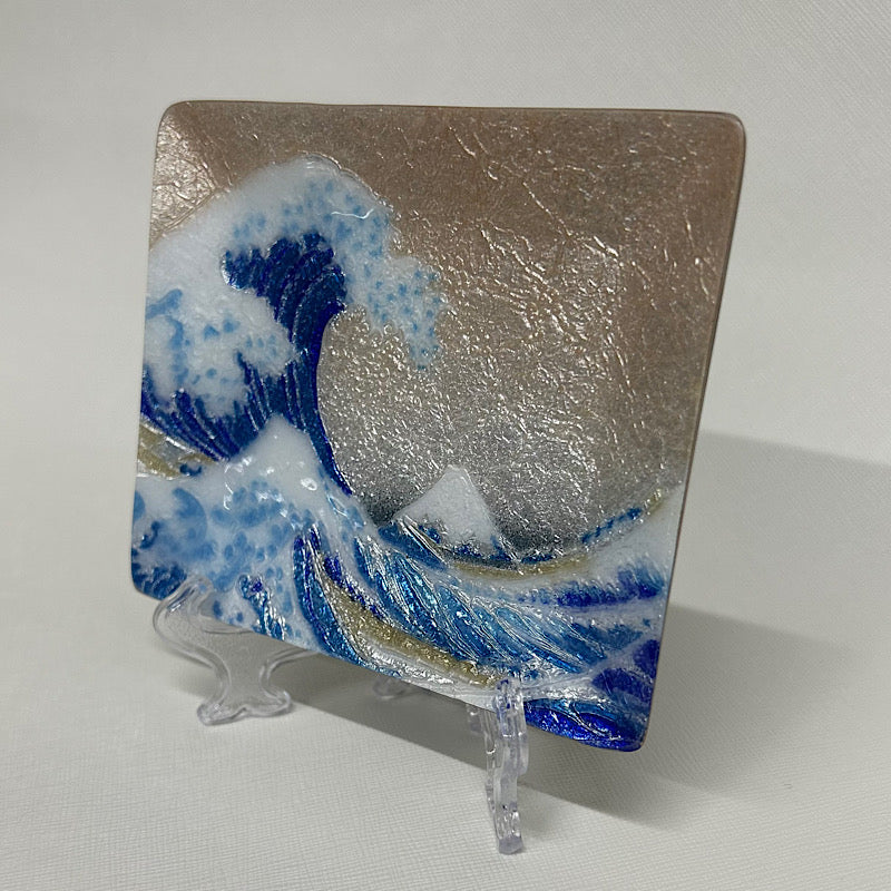 日の出工芸社(Hinode Kogei)「七宝焼 飾皿43 沖浪」