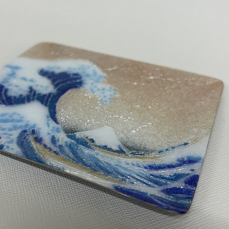 日の出工芸社(Hinode Kogei)「七宝焼 飾皿43 沖浪」
