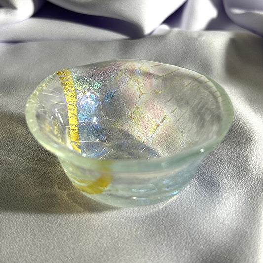 【ガラス酒器】June Yoda(依田 淳子)「KILN ダイクロぐい呑み(クリア)#2」