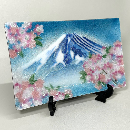 【七宝焼き】創作七宝 104-11「飾皿 58 富士桜」