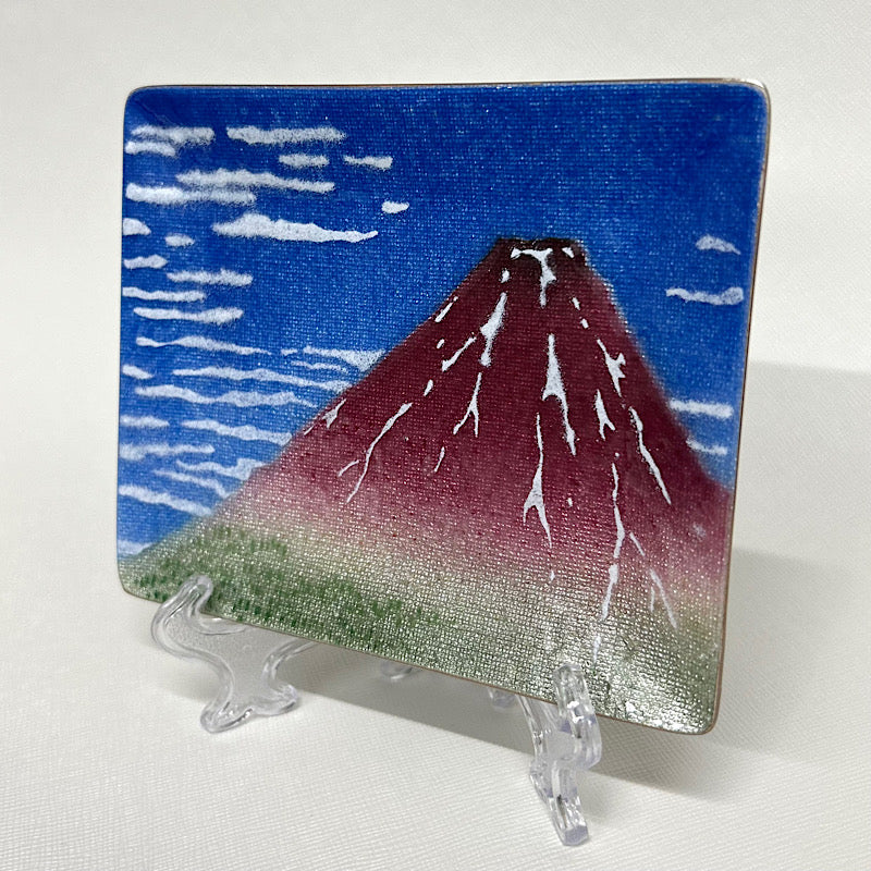 日の出工芸社(Hinode Kogei)「七宝焼 飾皿43 富嶽」