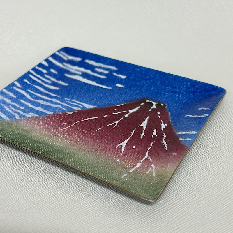 日の出工芸社(Hinode Kogei)「七宝焼 飾皿43 富嶽」