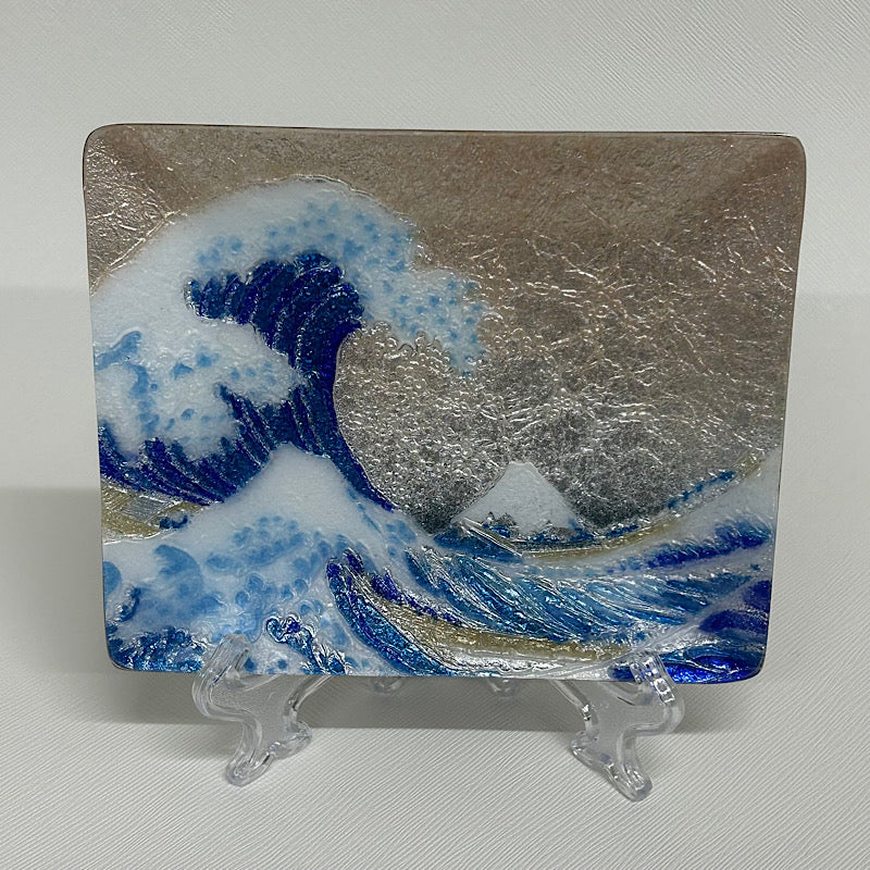 日の出工芸社(Hinode Kogei)「七宝焼 飾皿43 沖浪」