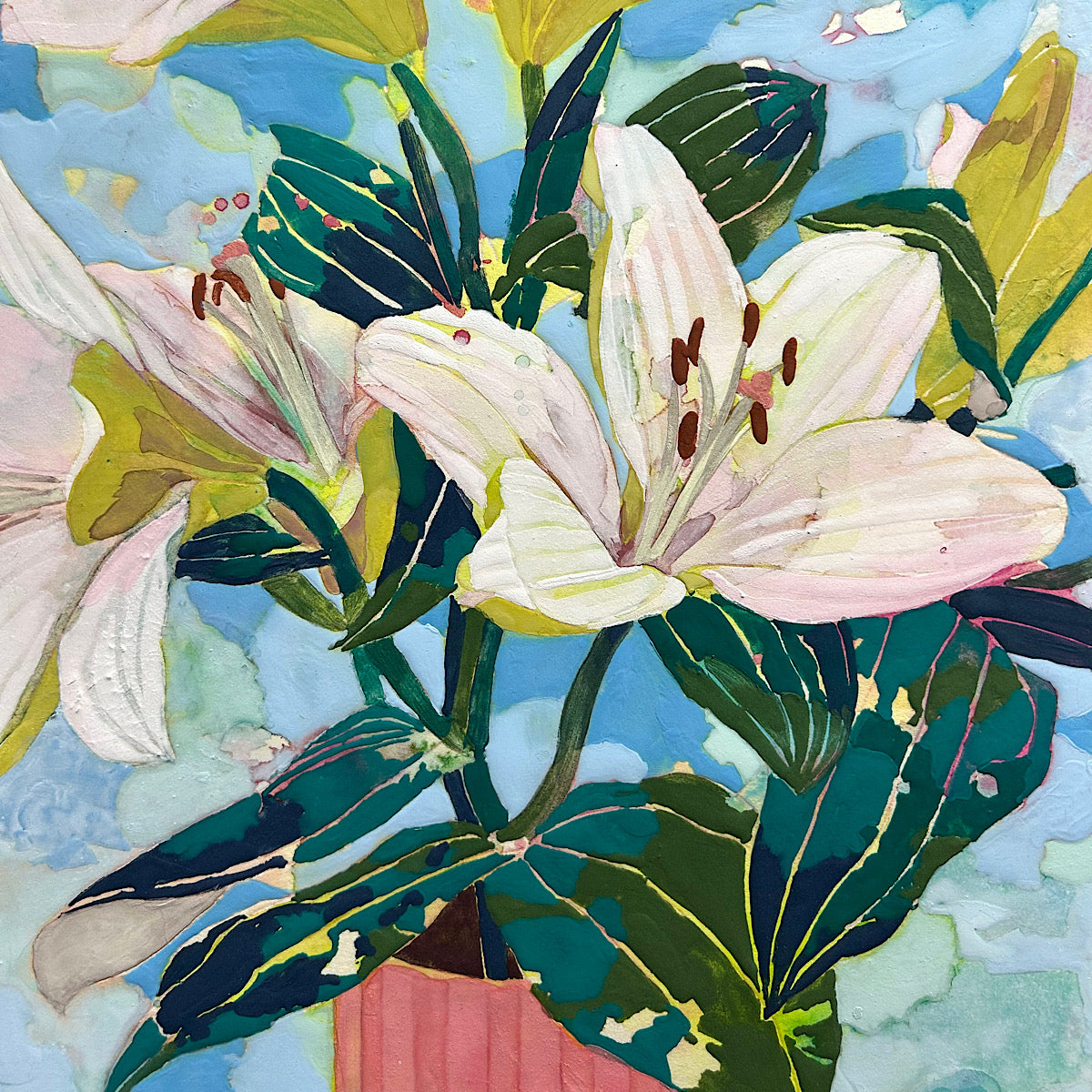 【絵画】藤原 早苗（Sanae FUJIWARA）「ユリ」