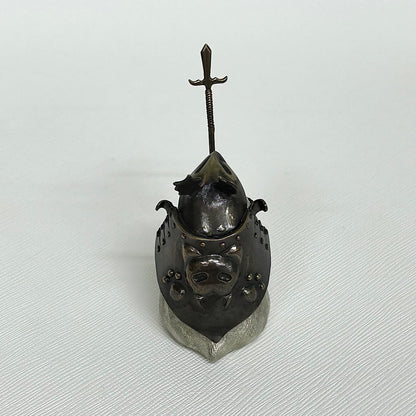 【金属アート】祝迫 芳郎（Yoshiro IWAISAKO）「窮鼠の陣 〜兜〜 槍」