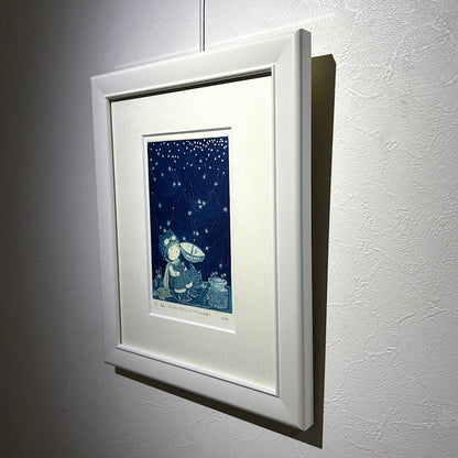 【オリジナル銅版画】前田 勝弘（Katsuhiro MAEDA）「ミカヅキかがやくそのヨルにツキのワーグマはやってくる（ed. 2/10）」