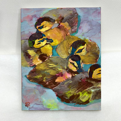 【絵画】藤原 早苗（Sanae FUJIWARA）「みんなでいれば」