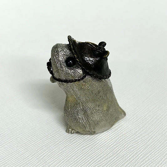 【金属アート】祝迫 芳郎（Yoshiro IWAISAKO）「窮鼠の陣～陣笠～」