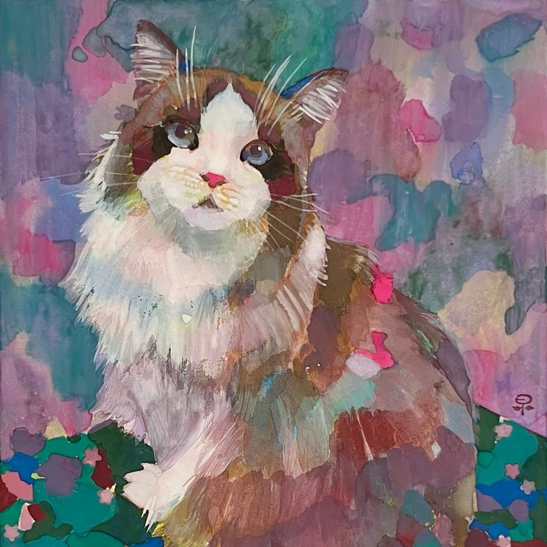 【絵画】藤原 早苗（Sanae FUJIWARA）「なぁに」
