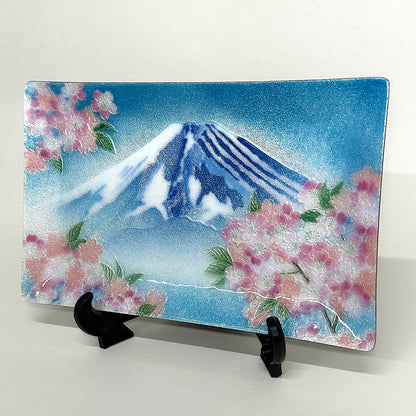 【七宝焼き】創作七宝 104-11「飾皿 58 富士桜」