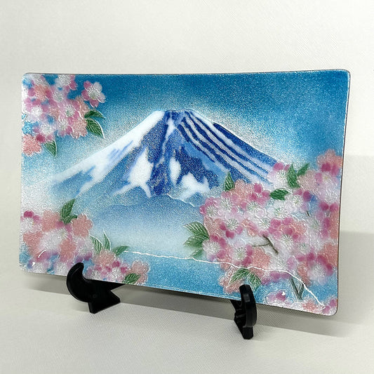 【七宝焼き】創作七宝 104-11「飾皿 58 富士桜」