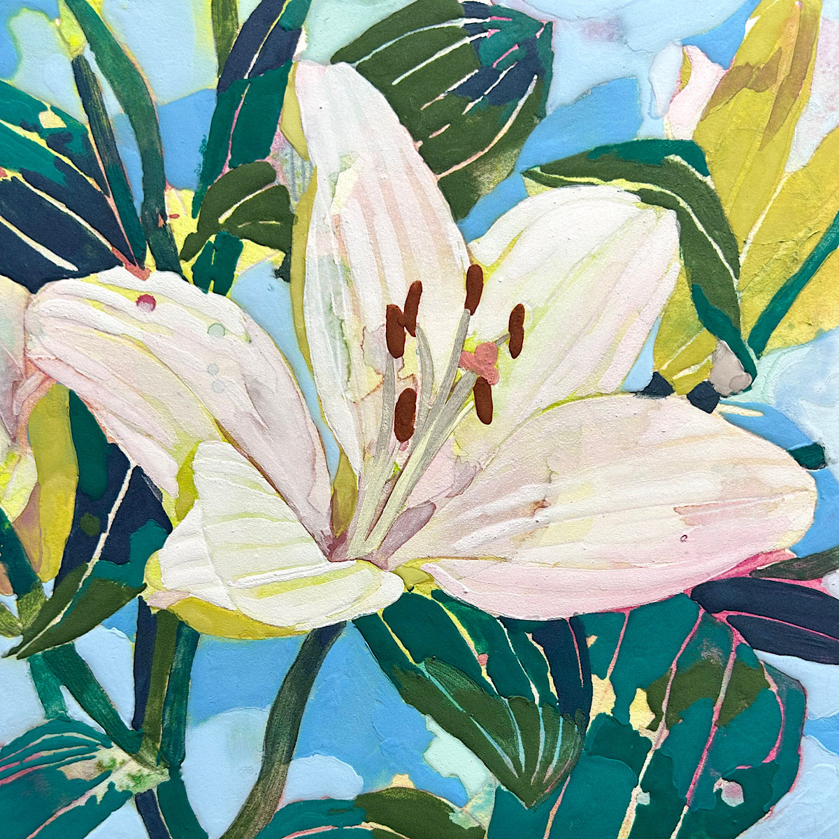 【絵画】藤原 早苗（Sanae FUJIWARA）「ユリ」