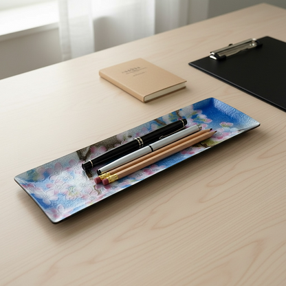 【七宝焼き】創作七宝 122-18「ペン皿（小）新桜」