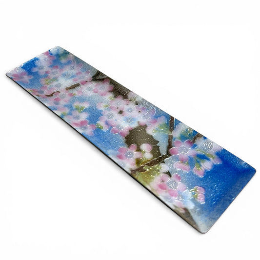 【七宝焼き】創作七宝 122-18「ペン皿（小）新桜」