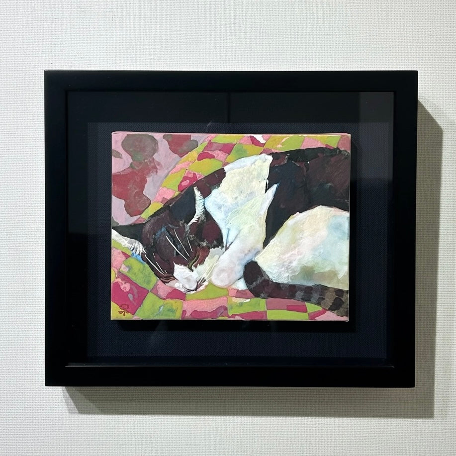 【絵画】藤原 早苗（Sanae FUJIWARA）「ぬくぬく」