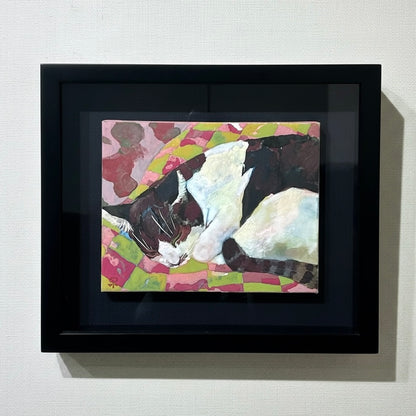 【絵画】藤原 早苗（Sanae FUJIWARA）「ぬくぬく」