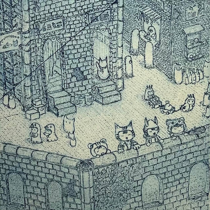 【オリジナル銅版画】前田 勝弘（Katsuhiro MAEDA）「シラナイくにのシラナイまちかど（ed. 4/10）」