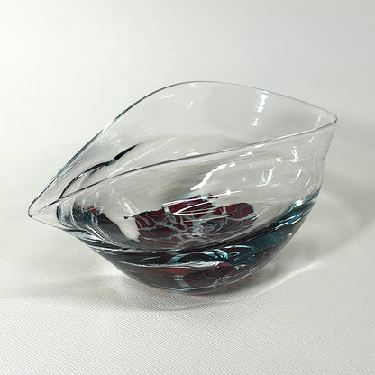 【ガラス酒器】森藤 益一（Yoshikazu MORITOU）「竜胆 片口」