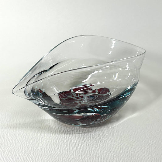 【ガラス酒器】森藤 益一（Yoshikazu MORITOU）「竜胆 片口」