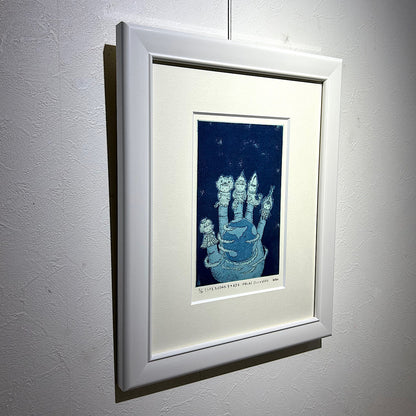 【オリジナル銅版画】前田 勝弘（Katsuhiro MAEDA）「ミライをたくされたテのヒラと、はなしあうゴニンのヒトたち（ed. 2/10）」