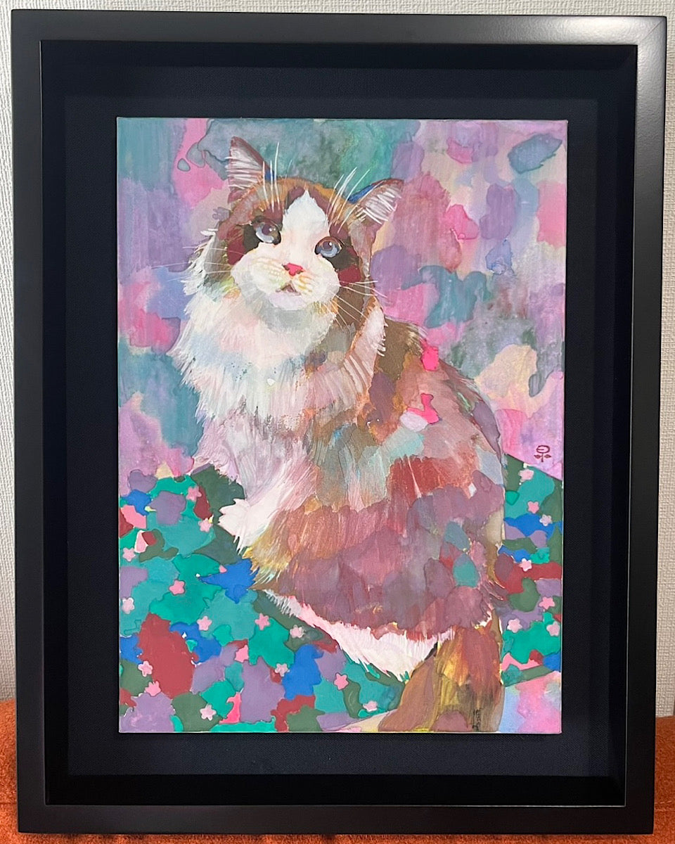 【絵画】藤原 早苗（Sanae FUJIWARA）「なぁに」