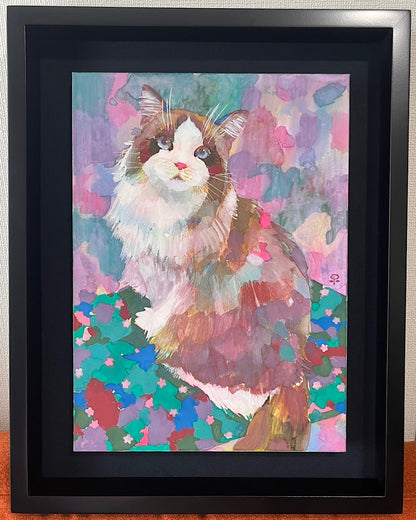 【絵画】藤原 早苗（Sanae FUJIWARA）「なぁに」