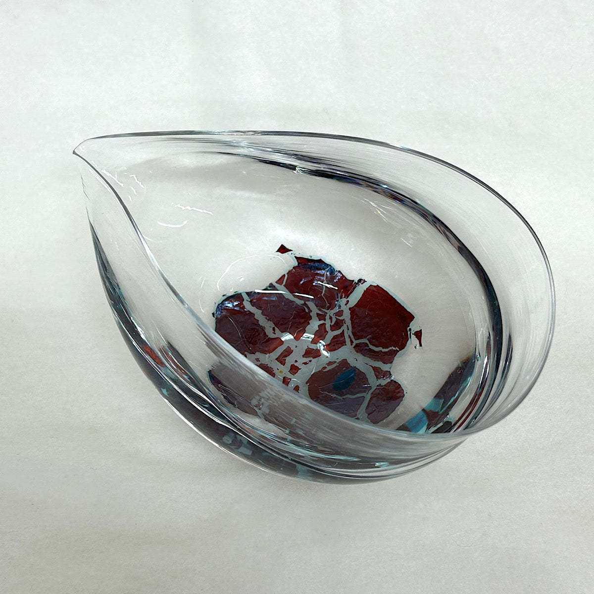 【ガラス酒器】森藤 益一（Yoshikazu MORITOU）「竜胆 片口」