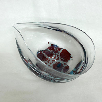 【ガラス酒器】森藤 益一（Yoshikazu MORITOU）「竜胆 片口」