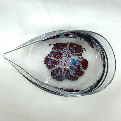 【ガラス酒器】森藤 益一（Yoshikazu MORITOU）「竜胆 片口」