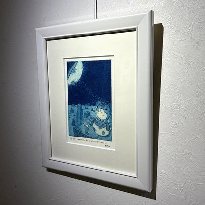 【オリジナル銅版画】前田 勝弘（Katsuhiro MAEDA）「ミカヅキかがやくそのヨルにツキのワーグマはやってくる（ed. 2/10）」