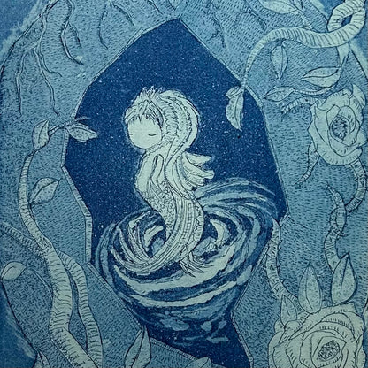 【オリジナル銅版画】前田 勝弘（Katsuhiro MAEDA）「ボクのぼっちがひとりボッチ（ed. 2/10）」