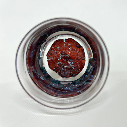 【ガラス酒器】森藤 益一（Yoshikazu MORITOU）「竜胆 ぐい呑み」