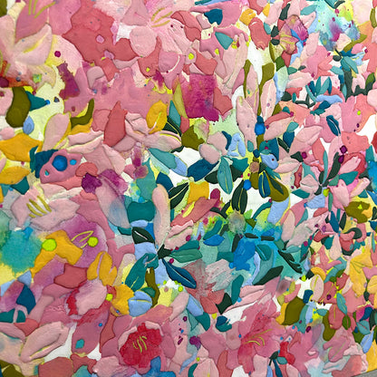 【絵画】藤原 早苗（Sanae FUJIWARA）「ツツジ」