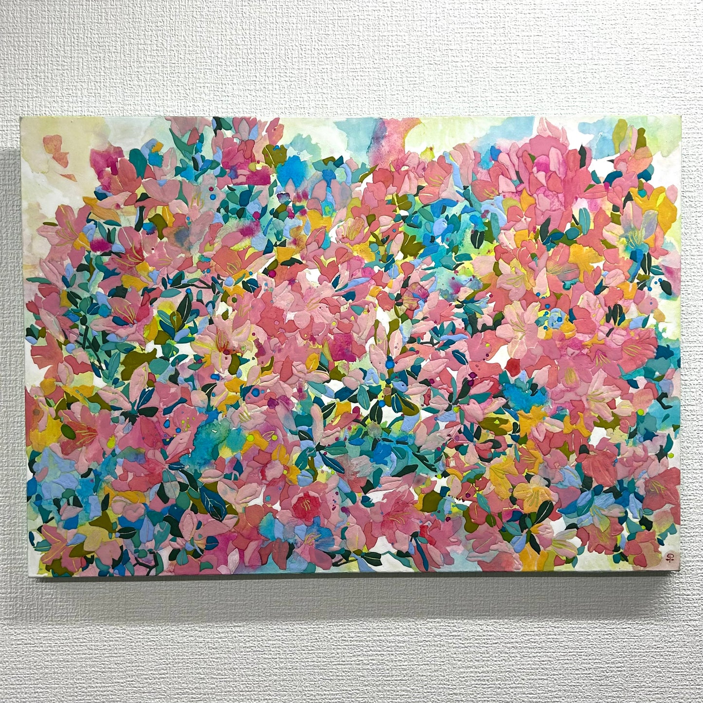 【絵画】藤原 早苗（Sanae FUJIWARA）「ツツジ」
