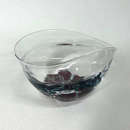 【ガラス酒器】森藤 益一（Yoshikazu MORITOU）「竜胆 片口」