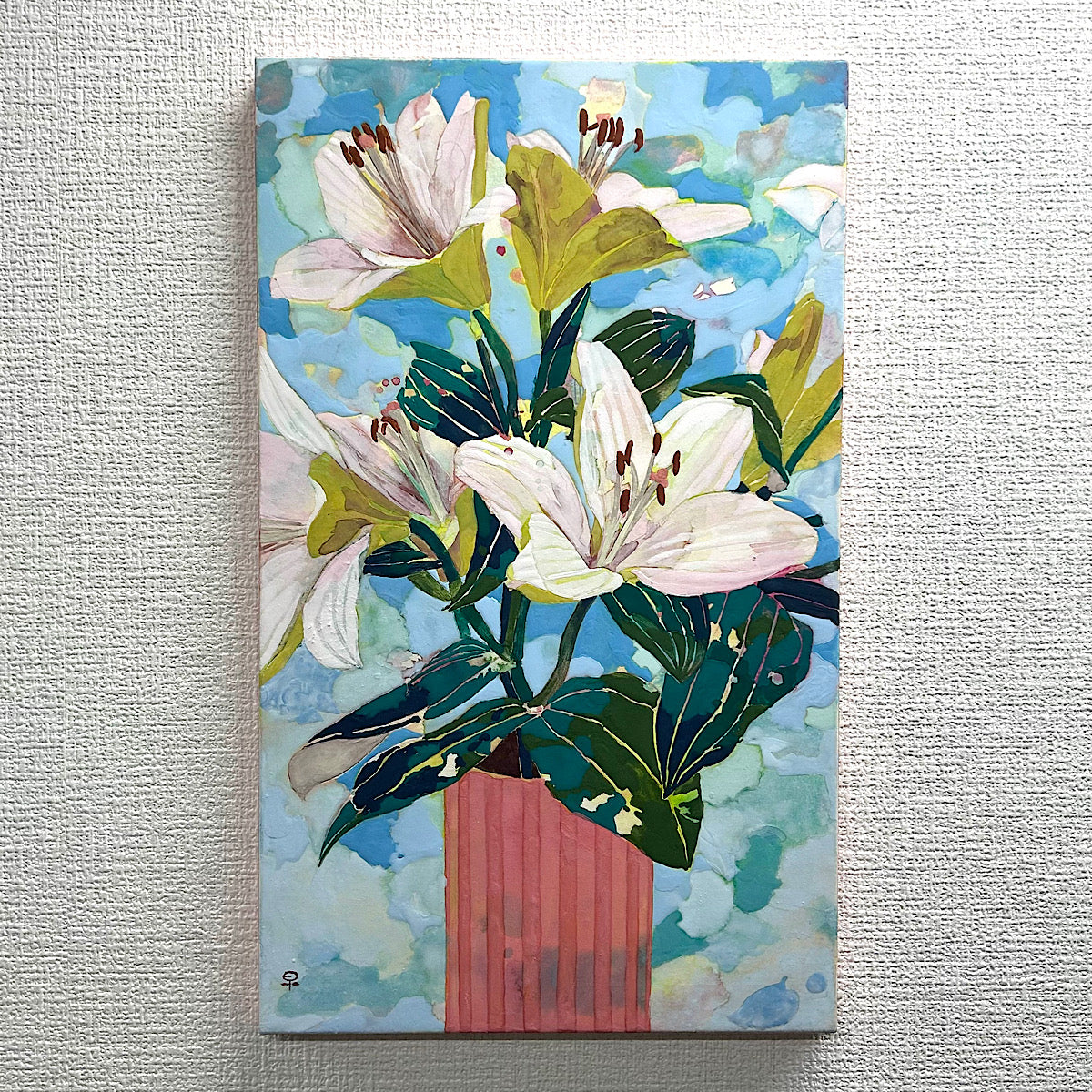 【絵画】藤原 早苗（Sanae FUJIWARA）「ユリ」