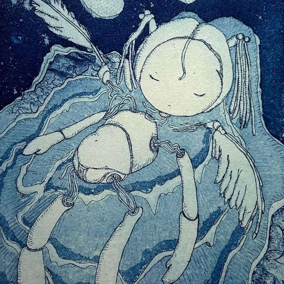 【オリジナル銅版画】前田 勝弘（Katsuhiro MAEDA）「ハカイとサイセイ... ウマレタテ（ed. 1/10）」