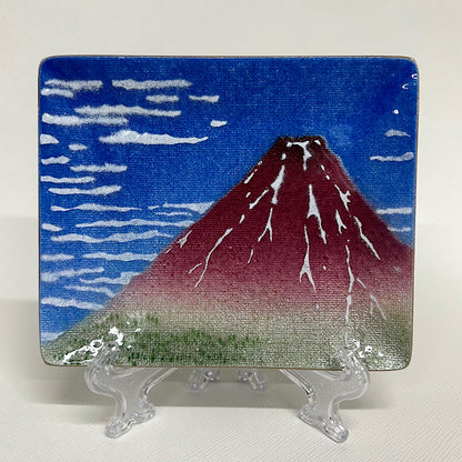 日の出工芸社（Hinode Kogei）「七宝焼 飾皿43 富嶽」