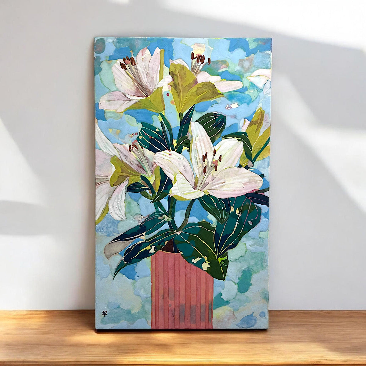 【絵画】藤原 早苗（Sanae FUJIWARA）「ユリ」