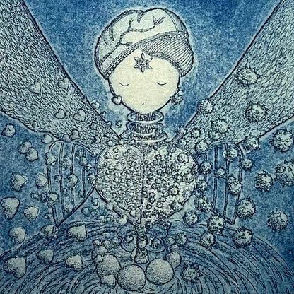 【オリジナル銅版画】前田 勝弘（Katsuhiro MAEDA）「キモチのヒダリとミギはヒタイショウ（ed. 4/10）」