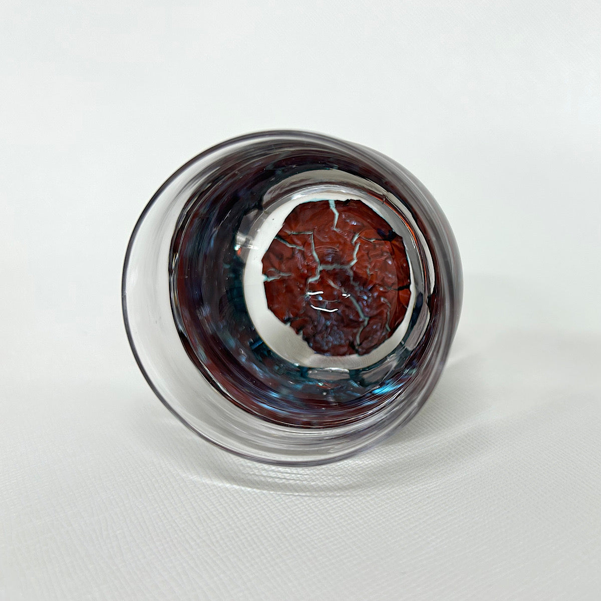 【ガラス酒器】森藤 益一（Yoshikazu MORITOU）「竜胆 ぐい呑み」