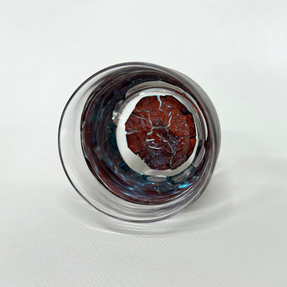 【ガラス酒器】森藤 益一（Yoshikazu MORITOU）「竜胆 ぐい呑み」