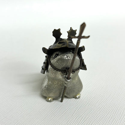 【金属アート】祝迫 芳郎（Yoshiro IWAISAKO）「窮鼠の陣 〜兜〜 槍」