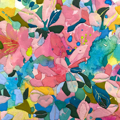 【絵画】藤原 早苗（Sanae FUJIWARA）「ツツジ」
