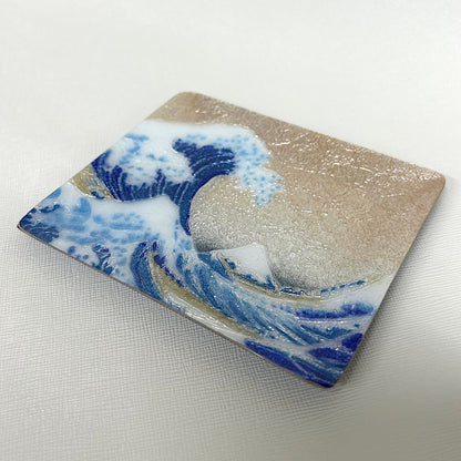日の出工芸社（Hinode Kogei）「七宝焼 飾皿43 沖浪」