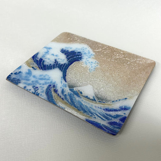 日の出工芸社（Hinode Kogei）「七宝焼 飾皿43 沖浪」